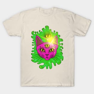 Psy cat - My parties start on Sundays - Catsondrugs.com - rave, edm, festival, techno, trippy, music, 90s rave, psychedelic, party, trance, rave music, rave krispies, rave flyer T-Shirt